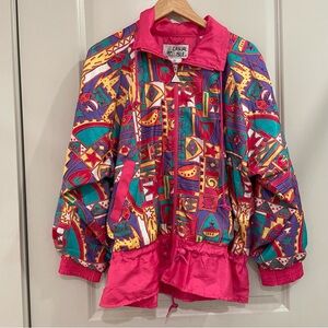 Vintage Women's Multicolor Windbreaker